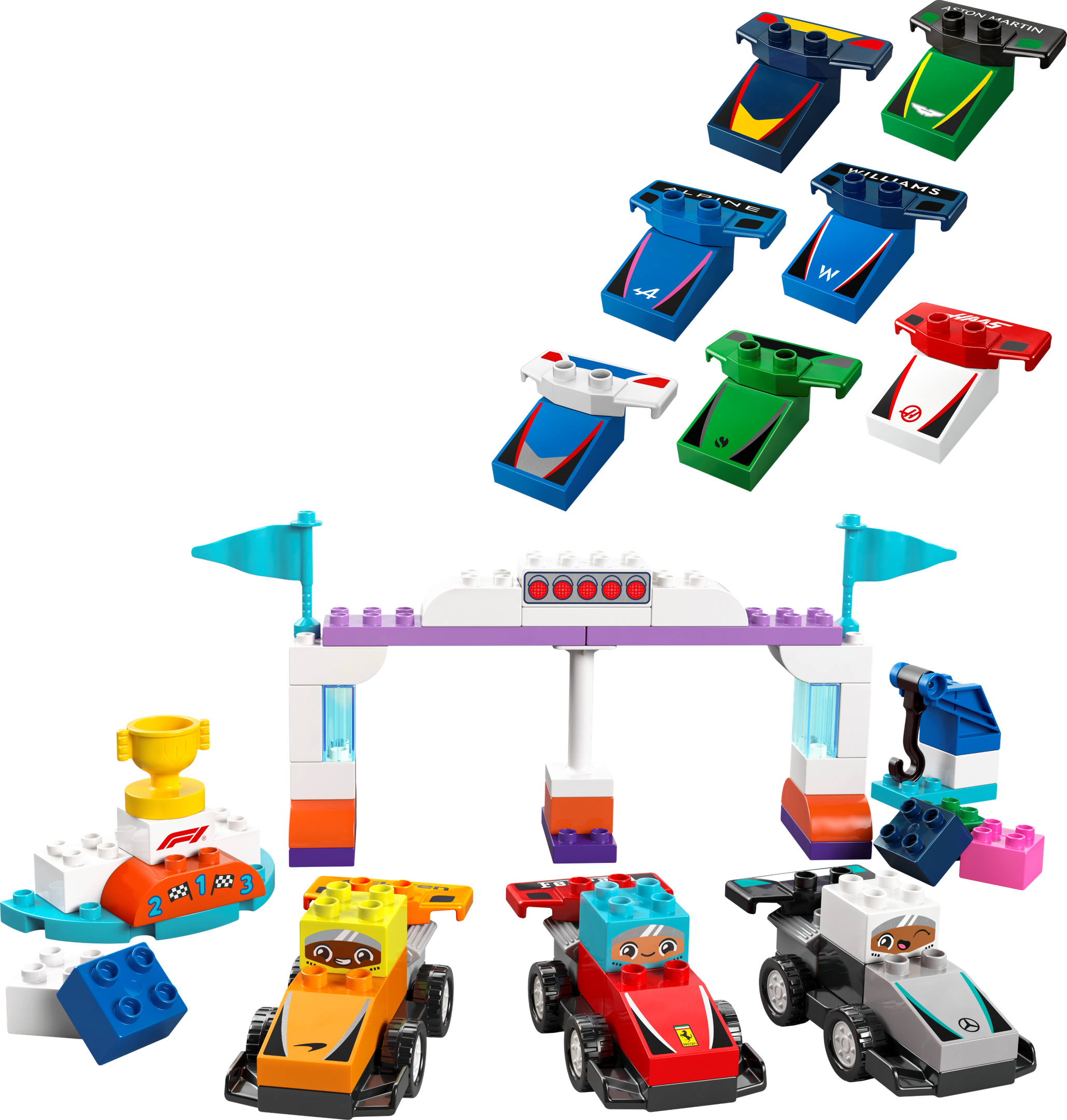 Lego F1 Team Race Cars & Drivers