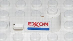 Lego Door 1 x 3 x 1 Right with Exxon Logo Pattern (Sticker) - Set 6696 / White