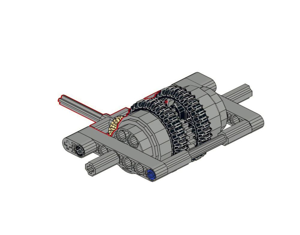Lego Spur gear differential mod