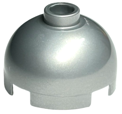 Lego Brick, Round 2 x 2 Dome Top / Flat Silver