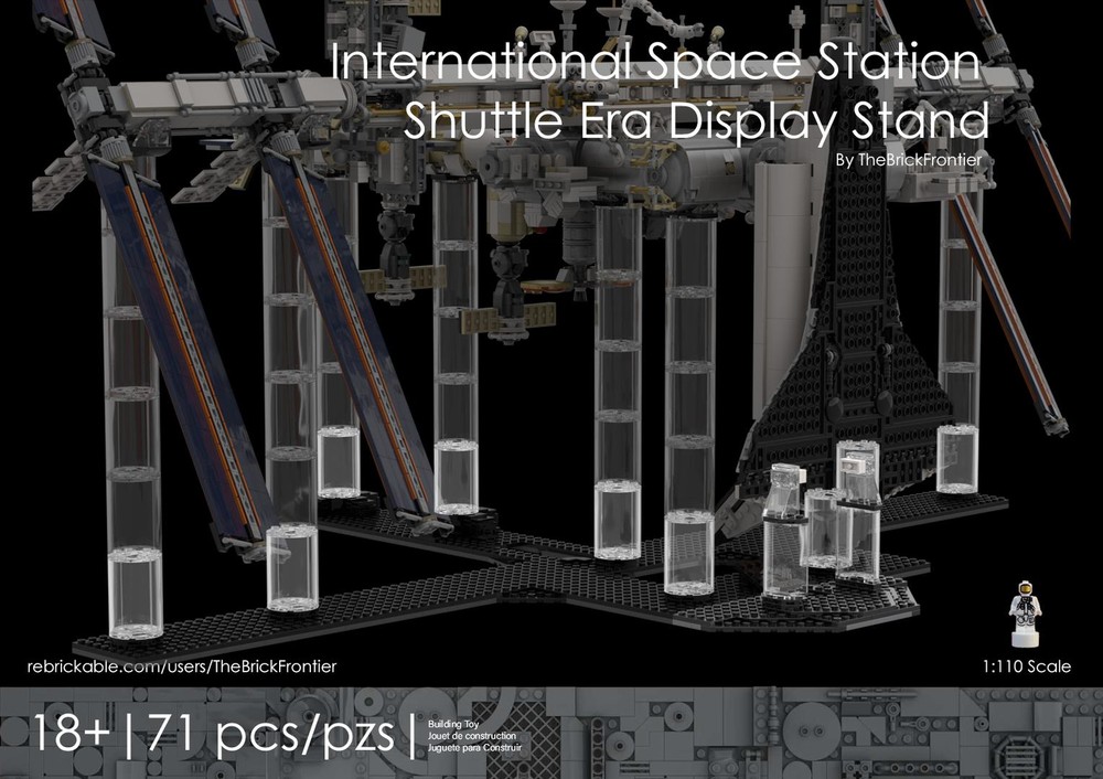 Lego ISS 1/110 Scale Space Shuttle Display Stand - Addon & Mod