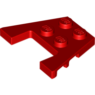 Lego Wedge Plate 3 x 4 with Stud Notches / Red