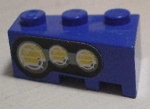 Lego Wedge 3 x 2 Left with 3 Round Headlights Pattern Right (Sticker) - Set 8462