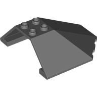 Lego Windscreen 6 x 6 x 2 Canopy / Dark Bluish Gray