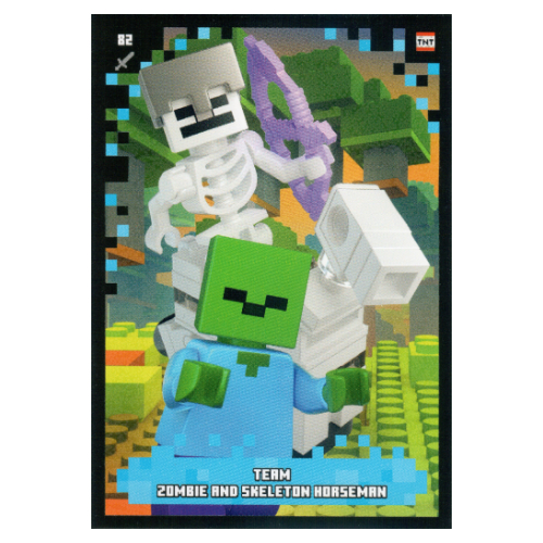 Lego Trading Card, Minecraft Series 2 Boom-Bastic, Standard Card - Team Zombie and Skeleton Horseman / [No Color/Any Color]