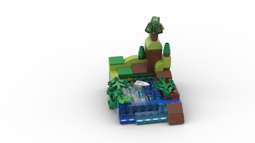 Lego 11013 Landscape with boat and waterfall