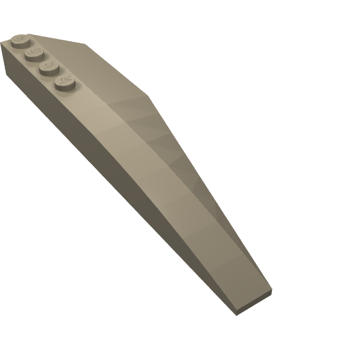Lego Brick Wedged, Curved 12 x 3 Left / Dark Tan