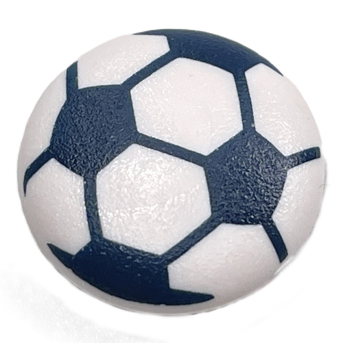 Lego Clikits Icon, Round 2 x 2 Large with Pin, Soccer Ball Print / White