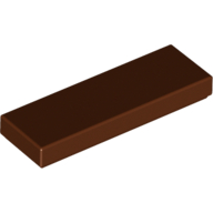 Lego Tile 1 x 3 / Reddish Brown
