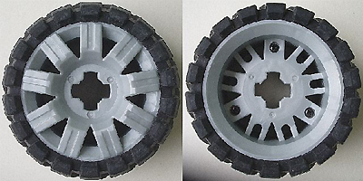 Lego Wheel 60 x 34 with Black Tire 81 x 40 Balloon Offset Tread