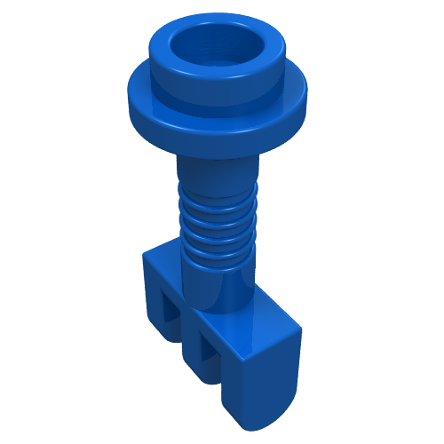Lego Hinge Bar with 3 Fingers and End Stud (Control Lever) / Blue