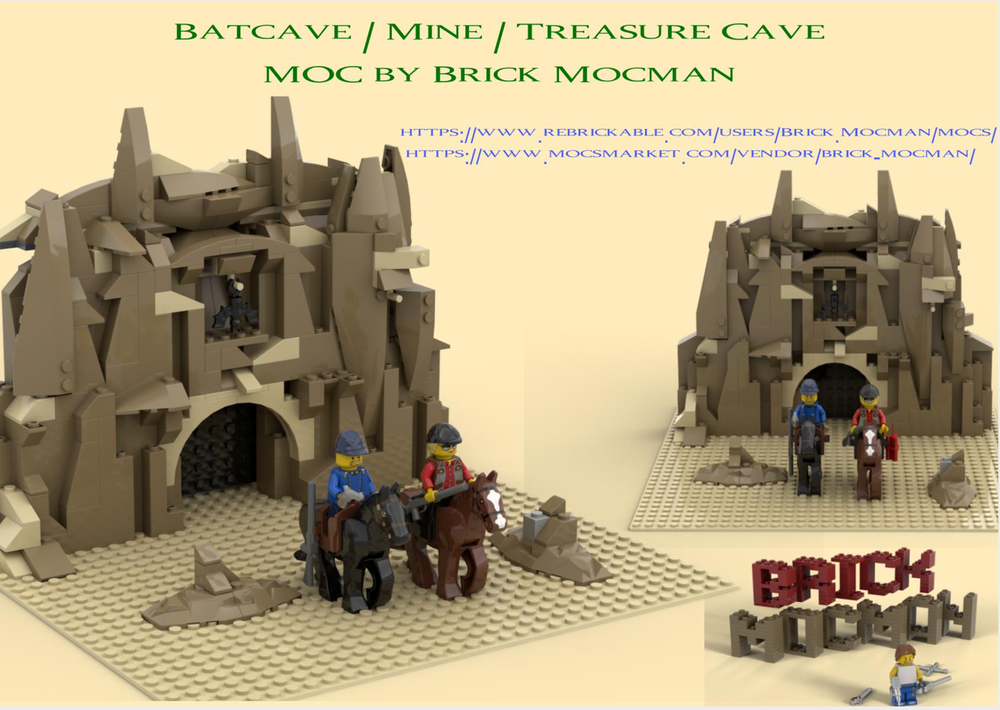 Lego Cave Wall / Mine / Cliffs / Western Set