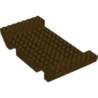 Lego Boat Hull Section, Large Middle 8 x 16 x 2 1/3 with 8 or 9 Holes / Dark Brown