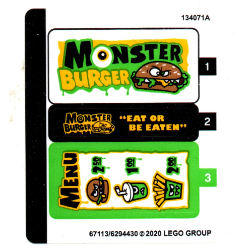 Lego Sticker Sheet for Set 31104-1