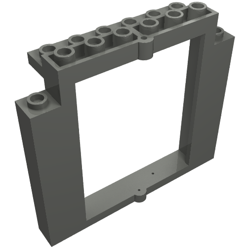 Lego Door Frame 2 x 8 x 6 Swivel without Bottom Notches / Dark Bluish Gray