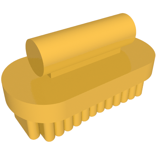 Lego Equipment Animal Grooming Kit Brush Oval, Large / Pearl Gold