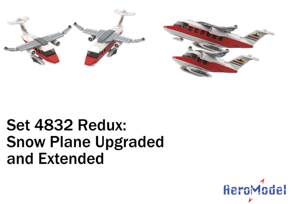 Lego Set 4032 Redux: Snow-plane Upgrade and Extended (RW-1, RW-2)