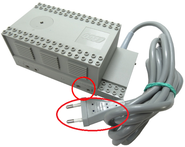 Lego Electric, Train 12V Transformer for 220V - Type 3 (Continental European) / Light Gray