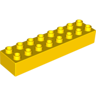 Lego Duplo Brick 2 x 8 / Yellow