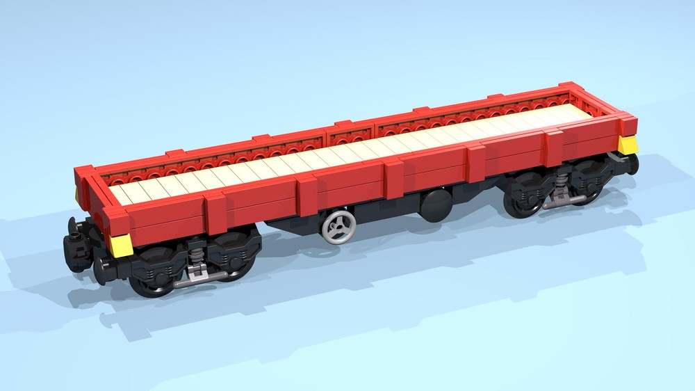 Lego 8-Wheel Flatbed Wagon (SNOT, red)