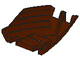 Lego Boat, Hull Large Stern 14 x 16 x 5 1/3, Base / Brown