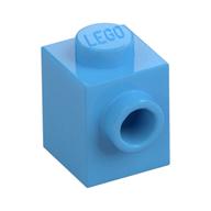 Lego Brick Special 1 x 1 with Stud on 1 Side / Medium Blue