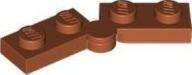 Lego Hinge Plate 1 x 4 Swivel (2429 / 2430) / Dark Orange