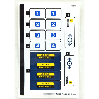 Lego Sticker Sheet for Set 40518-1 / [No Color/Any Color]