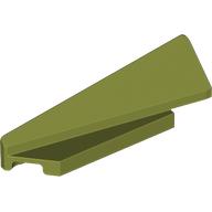 Lego Brick Wedged, Sloped 1 x 5 x 1 1/3 Left / Olive Green