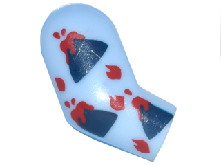 Lego Arm, Right with Volcano Pajamas Pattern / Bright Light Blue