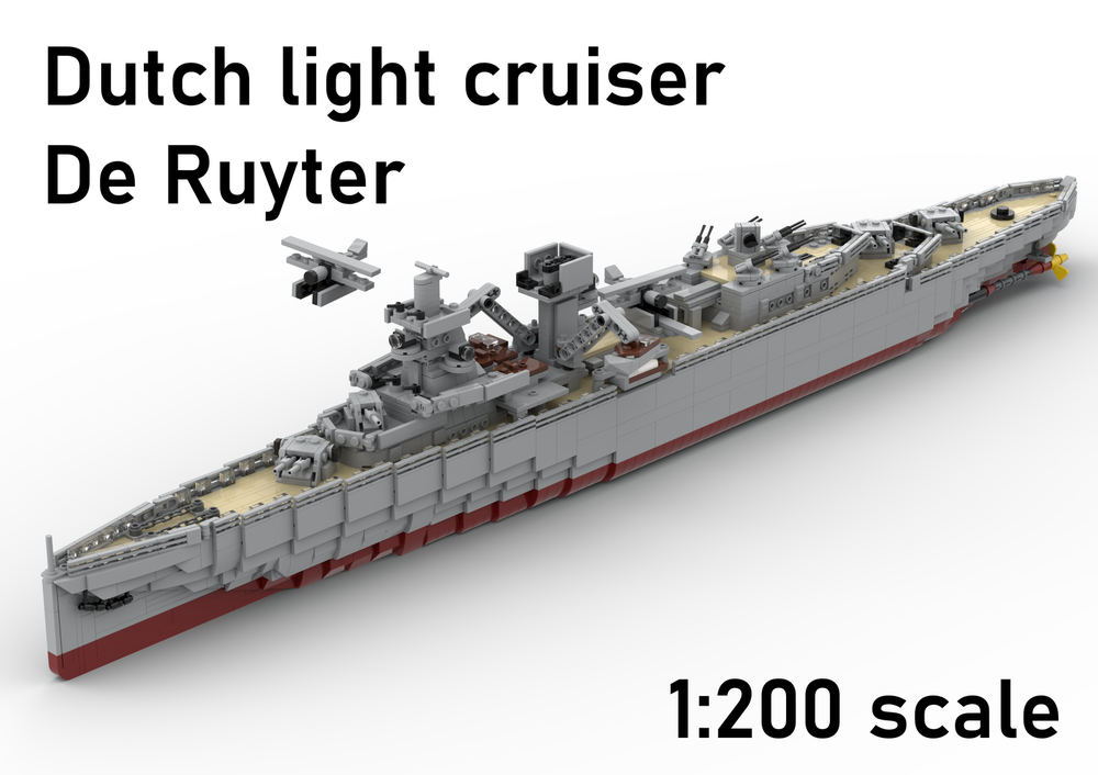 Lego 1:200 HNLMS De Ruyter, Dutch Light Cruiser