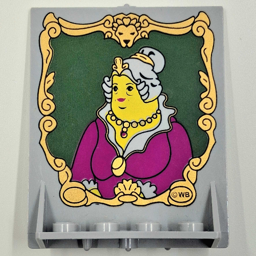 Lego Door 2 x 5 x 5 Swivel, Bracket Base with HP Portrait of Fat Lady Print