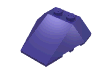 Lego Brick Wedged, Sloped 4 x 4 Triple, Stud Notches / Dark Purple