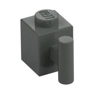 Lego Brick Special 1 x 1 with Handle / Dark Gray