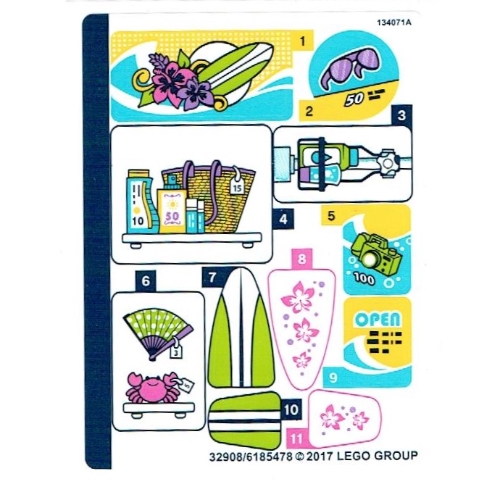 Lego Sticker Sheet for Set 41315-1 / [No Color/Any Color]