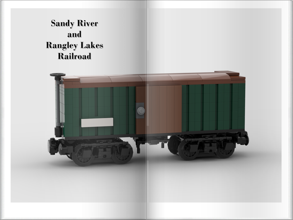 Lego Sandy River and Rangley Lakes Box Car (Green)