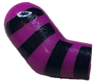 Lego Arm, Right with 4 Black Stripes Pattern