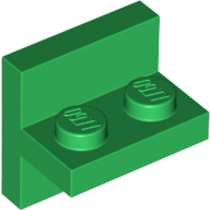 Lego Bracket 2 x 2 with 1 x 2 Vertical Studs / Green