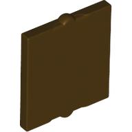 Lego Glass for Window 1 x 2 x 2 Flat / Dark Brown