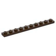 Lego Plate 1 x 10 / Dark Brown