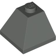 Lego Brick Sloped 45° 2 x 2 Double Convex / Dark Gray