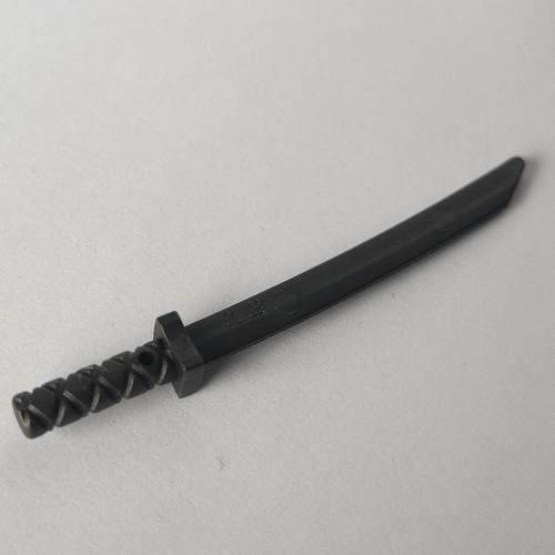 Lego Weapon Sword / Katana / Shamshir with Uncapped Pommel [Square Guard] / Pearl Titanium