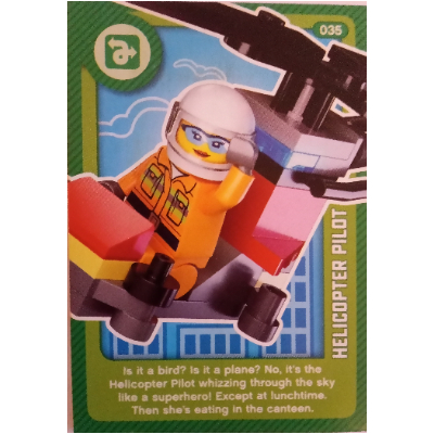 Lego Trading Card, Create the World Living Amazingly - Helicopter Pilot / [No Color/Any Color]