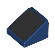 Lego Brick Sloped 30° 1 x 1 x 2/3 with Black Surface Print