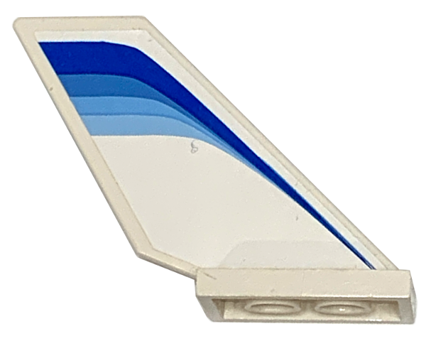 Lego Tail Shuttle with Blue Curved Stripes Pattern on Both Sides (Stickers) - Set 2147