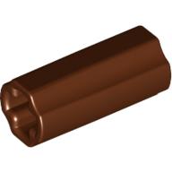 Lego Technic Axle Connector Smooth [with x Hole + Orientation] / Reddish Brown