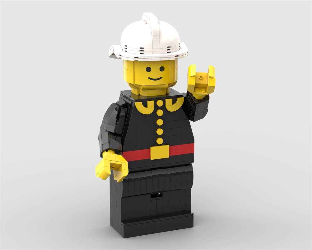 Lego Upscaled fire chief