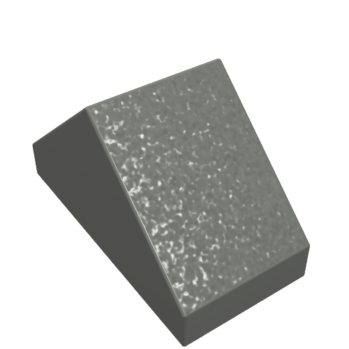 Lego Brick Sloped 45° 2 x 1 Double with Ovoid Bottom Pin / Dark Bluish Gray