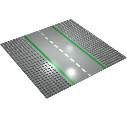 Lego Baseplate 32 x 32 with 9-Stud Straight and Road Print