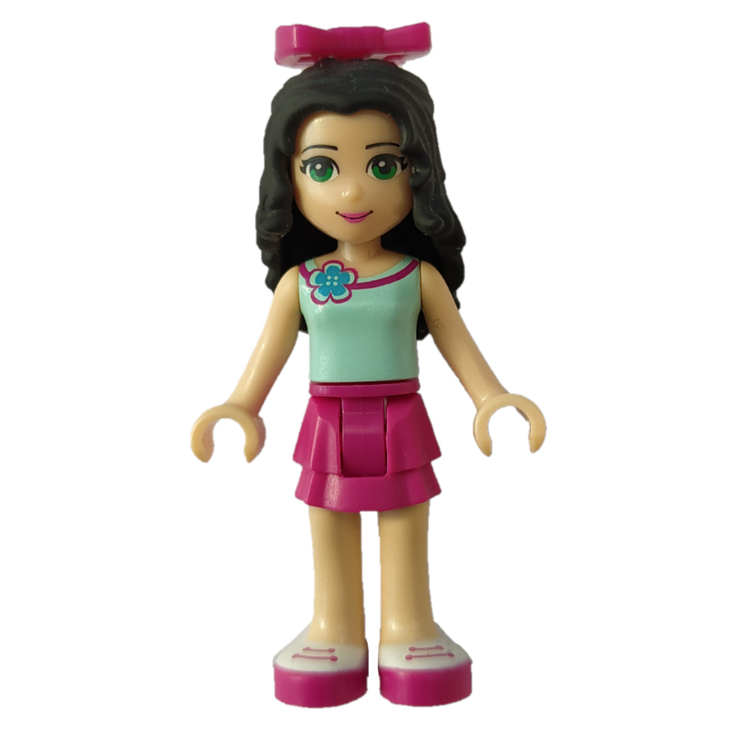 Lego Emma - Light Aqua Top, Magenta Skirt
